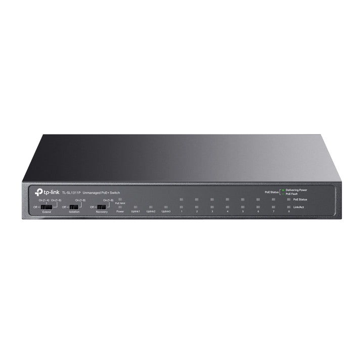 TP-Link TL-SL1311P 8-Port 10/100Mbps desktop PoE+ switch front view