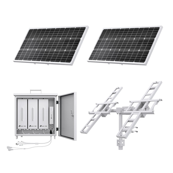 TP-Link VIGI SP18090 Intelligent Solar Power Supply System, 2x 90 W Panels with PS90 Controller and 180 W Mount (VIGI SP18090)