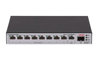 H3C S1600V2-10P-HPWR 10-Port Gigabit PoE+ Web Managed Switch, 125 W PoE, 1 x SFP