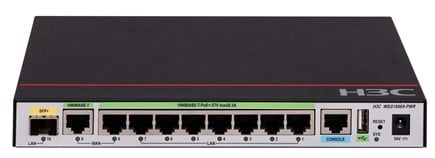 H3C WSG1808X-PWR 10-Port Gigabit Wireless Services Gateway, 8 x PoE+, 1 x SFP+