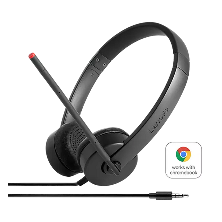 Lenovo Essential Stereo Analog Headset front view