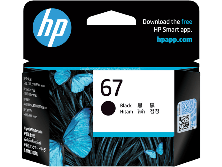 HP 67 Black Original Ink Cartridge (3YM56AA) - image 1