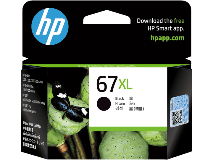 HP 67XL High Yield Black Original Ink Cartridge (3YM57AA) - image 1