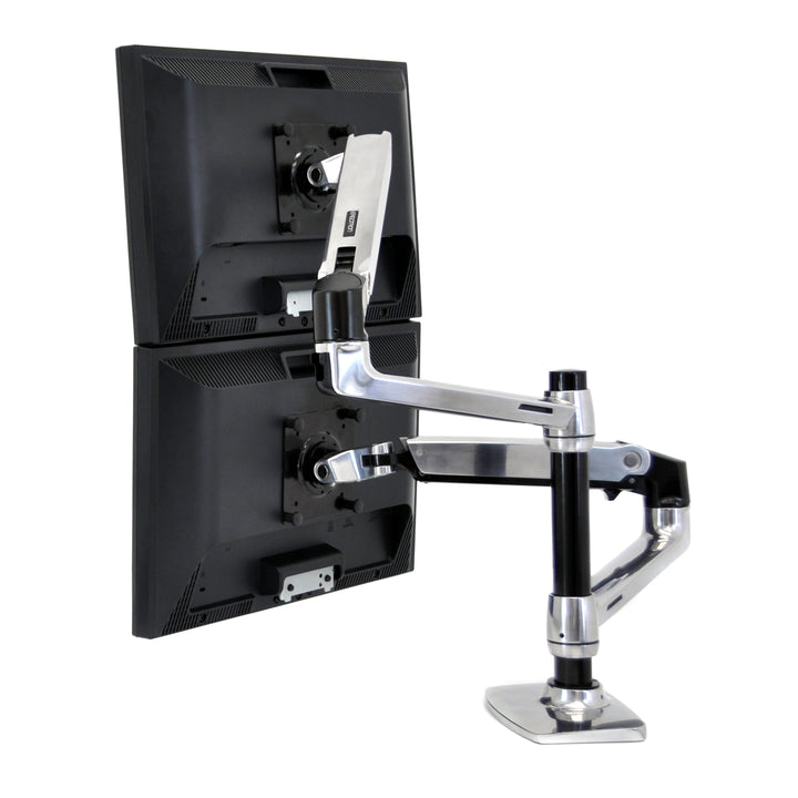 Ergotron LX Dual Stacking Arm Polished Aluminum (45-248-026)