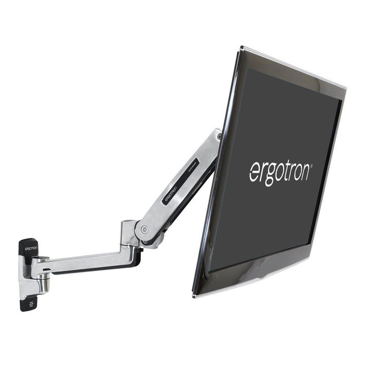 Ergotron LX Sit-Stand Wall Mount LCD Arm Polished Aluminum (45-353-026)