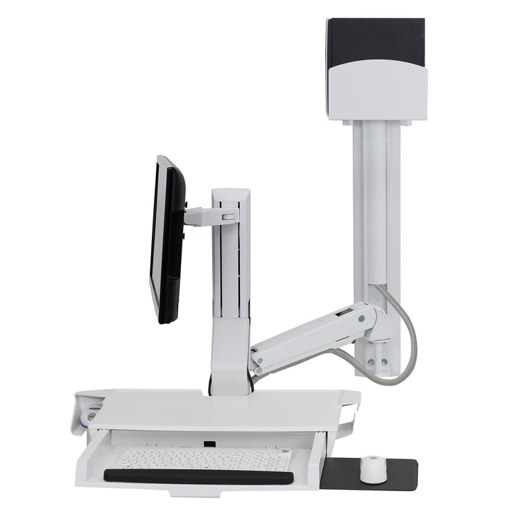 Ergotron SV Combo System Worksurface, Small CPU Holder White (45-594-216)