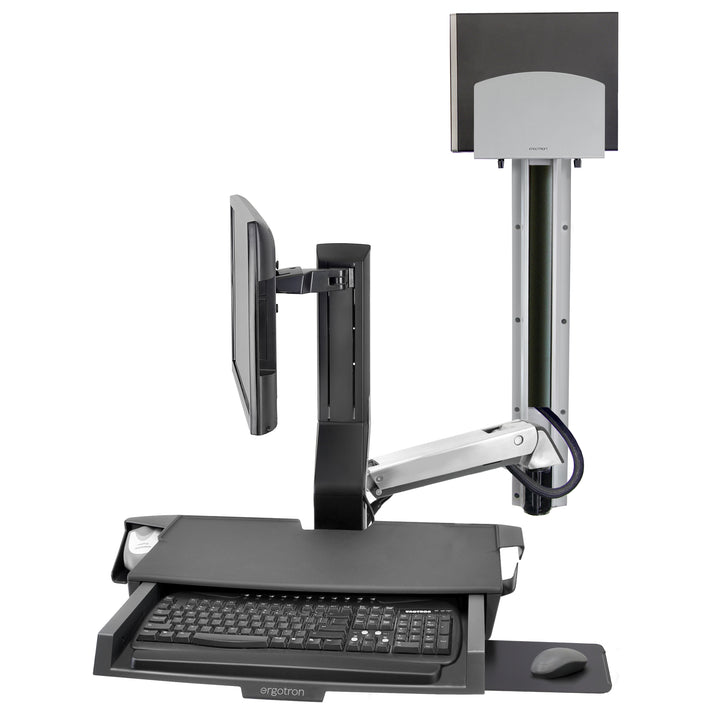 Ergotron SV Combo System Worksurface, Medium CPU Holder Aluminum (45-595-026)