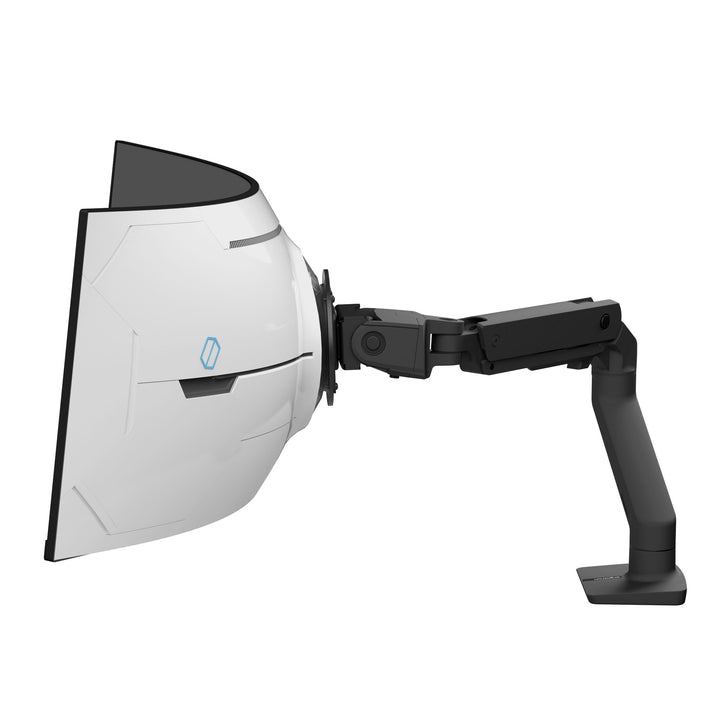 Ergotron HX Desk Monitor Arm with VHD Pivot for Extreme-Depth Curved Screens Matte Black (45-693-224)