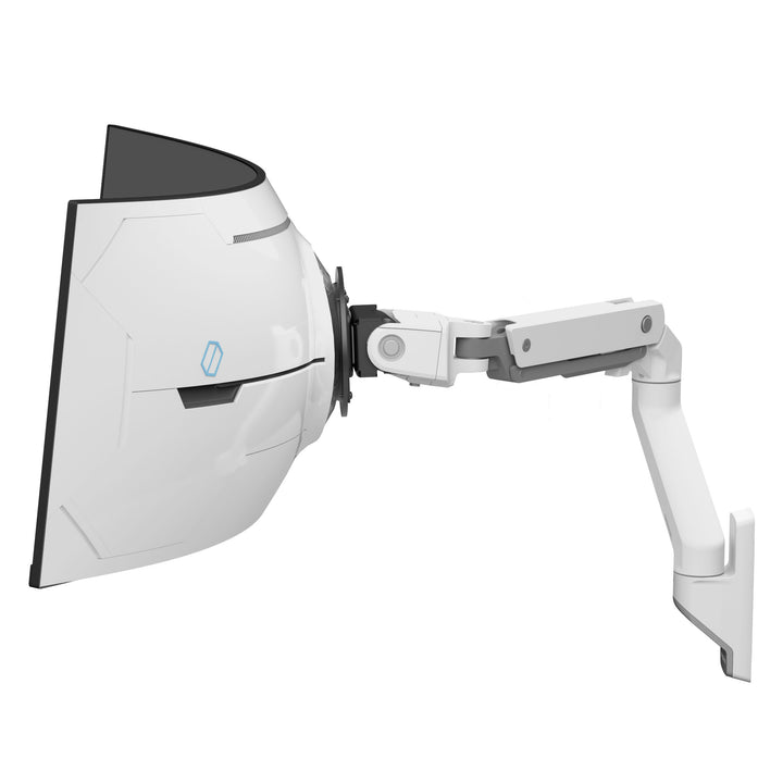 Ergotron HX Wall Monitor Arm with VHD Pivot for Extreme-Depth Curved Screens White (45-694-216)