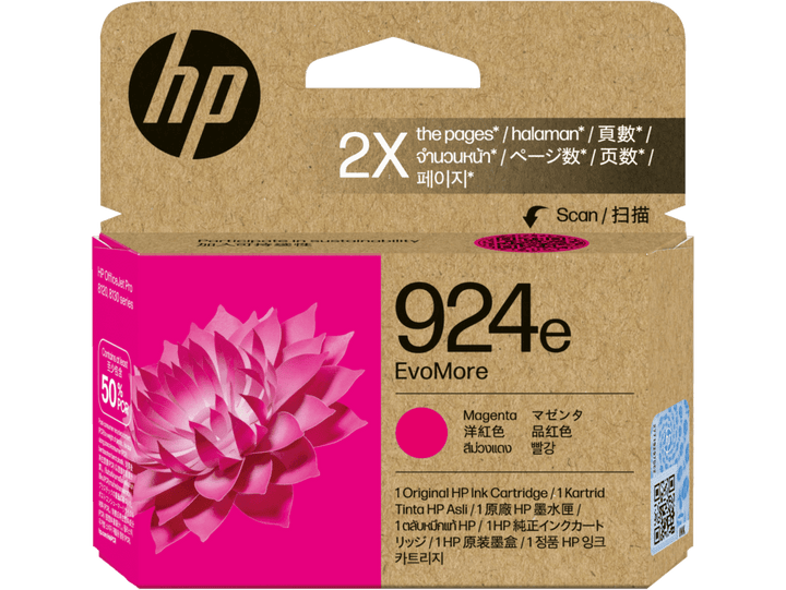 HP 924e EvoMore Magenta Original Ink Cartridge (4K0U8NA) - image 1