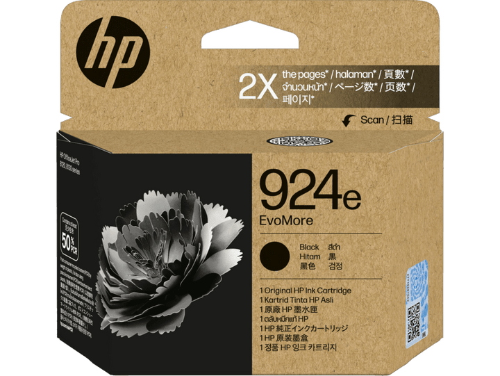 HP 924e EvoMore Black Original Ink Cartridge (4K0V0NA) - image 1