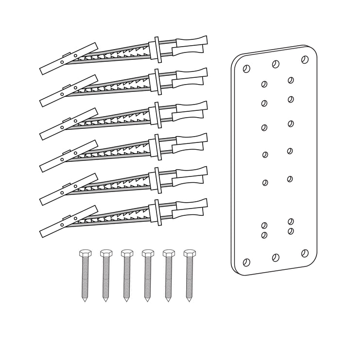 Ergotron Steel Stud Wall Mounting Kit (60-591-003) - Ergotron product view