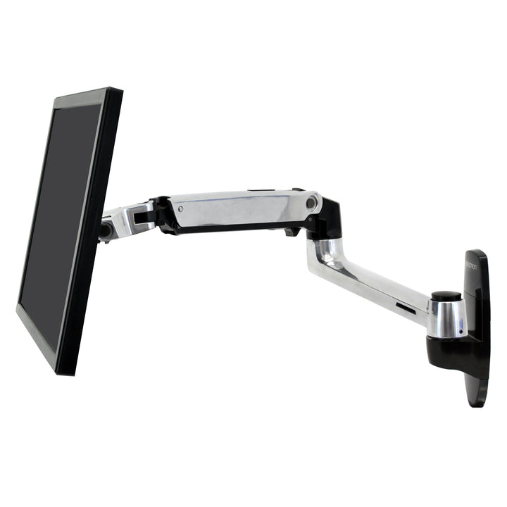 Ergotron LX Wall Mount Monitor Arm Polished Aluminum (45-243-026)