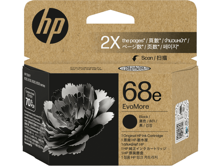 HP 68e EvoMore Black Original Ink Cartridge (7FP22TA) - image 1