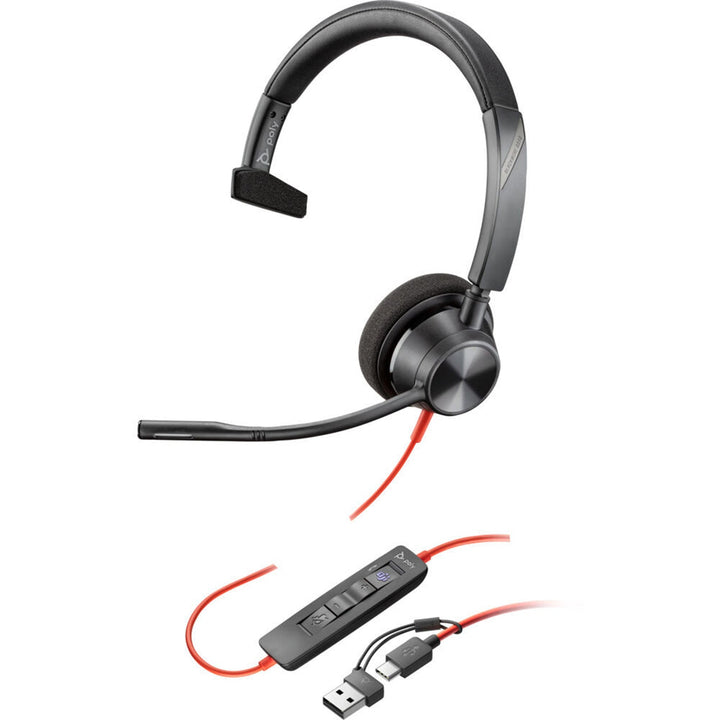HP Poly Blackwire 3310 Monaural MS USB-C&A Headset