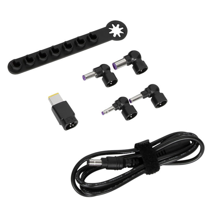 Targus Legacy Laptop DC Cable, 5 tips, Storage Bar (ACC1134GLX-52)