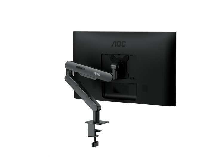 AOC AM400G Single Monitor Arm for 17"–34" Monitors, 2–9 kg, C-Clamp & Grommet (Grey) - image 1
