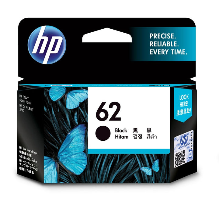 HP 62 Black Original Ink Cartridge (C2P04AA) - image 1