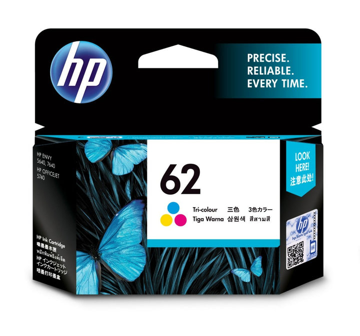 HP 62 Tri-color Original Ink Cartridge (C2P06AA) - image 1