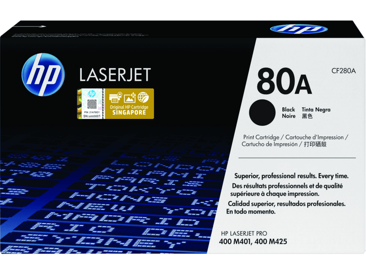 HP 80A Black Original LaserJet Toner Cartridge (CF280A) - image 1