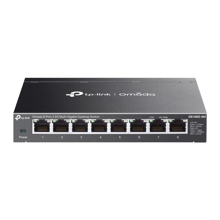 TP-Link Omada DS108G-M2 8-Port 2.5G multi-gigabit desktop switch front view