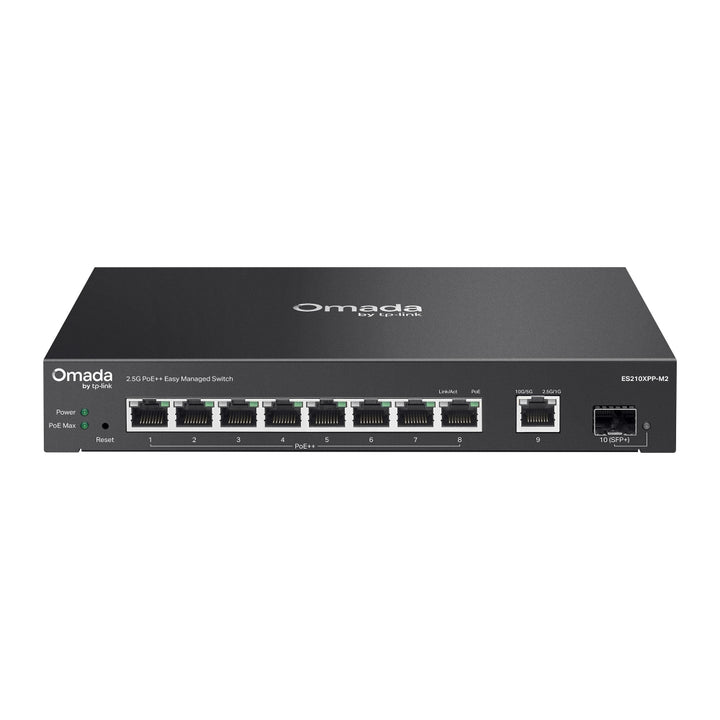 TP-Link Omada 8-Port 2.5G + 2-Port 10G Easy Managed Switch with 8-Port PoE++ (ES210XPP-M2)