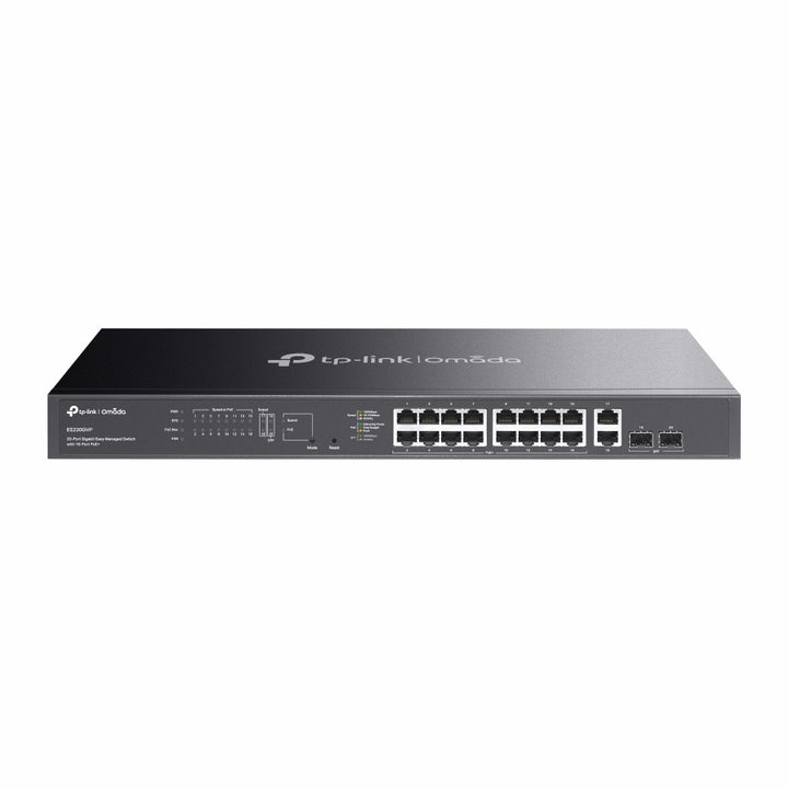 TP-Link Omada ES220GMP 20-Port Gigabit Easy Managed PoE+ rackmount switch front view