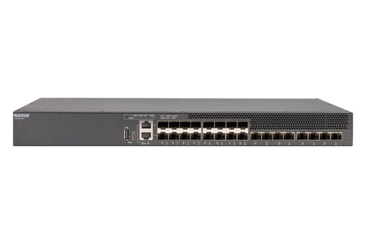 RUCKUS ICX 8200-24FX 16-Port 10G SFP+ Stackable Fibre Switch with 8 x 25G SFP28