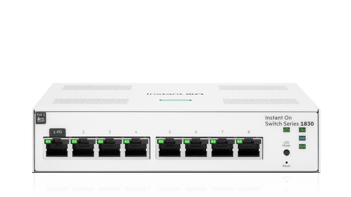 HPE Networking Instant On 1830 8G Switch JL810A front view