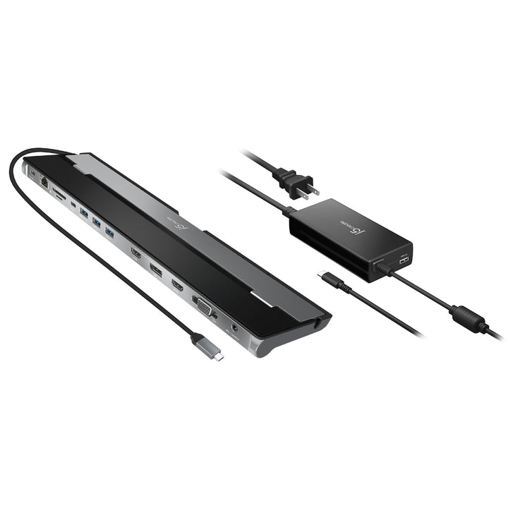 J5Create JCD543P USB-C Triple Display Docking Station with 100W PD Adapter