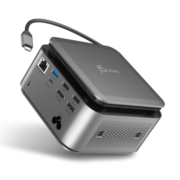 J5Create JCDP4140 Dual 4K Powerbase Docking Station with Cable Management