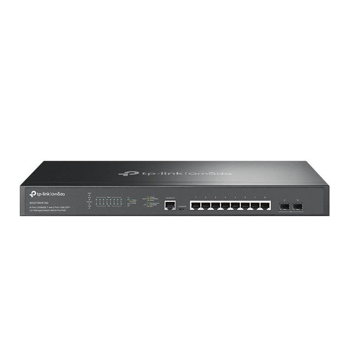 TP-Link Omada 8-Port 2.5GBASE-T and 2-Port 10GE SFP+ L2+ Managed Switch with 8-Port PoE+ (SG3210XHP-M2)