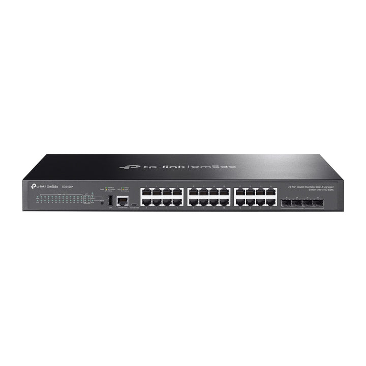 TP-Link Omada 24-Port Gigabit Stackable Lite L3 Managed Switch with 4× 10G Slots (SG5428X)