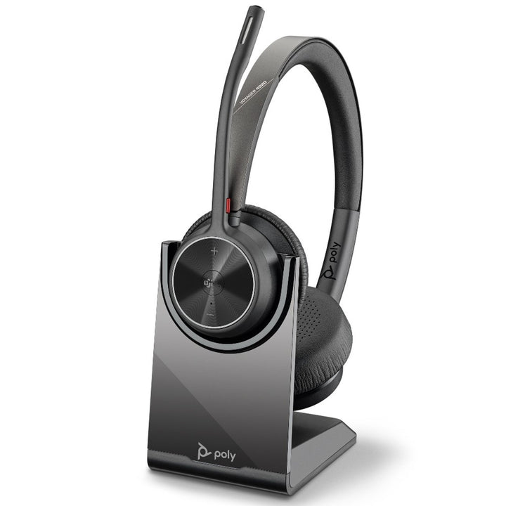 HP Poly Voyager 4320 UC Stereo Wireless BT Headset w/ Stand USB-A