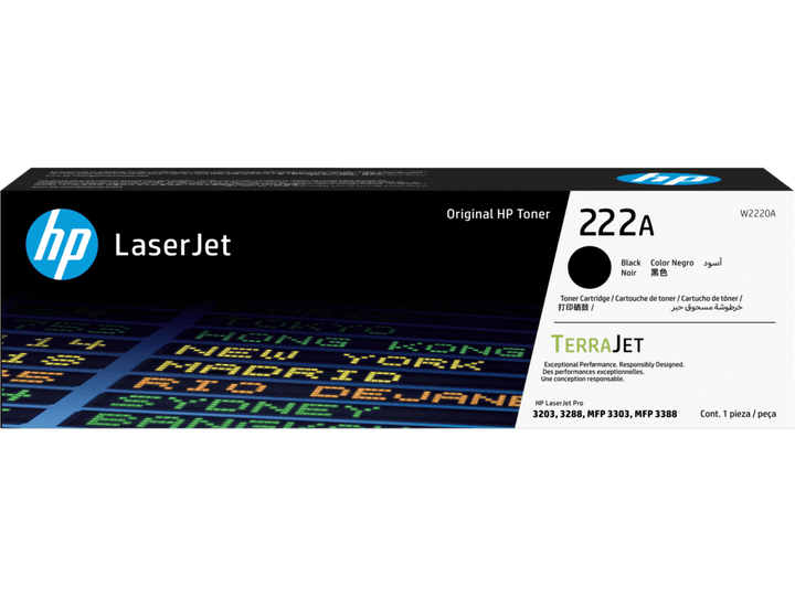 HP 222A Black Original LaserJet Toner Cartridge (W2220A) - image 1