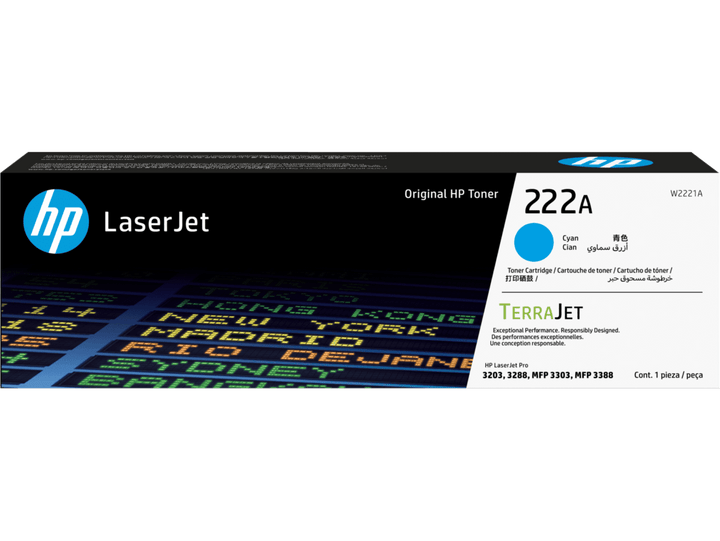 HP 222A Cyan Original LaserJet Toner Cartridge (W2221A) - image 1
