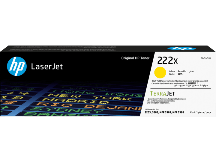 HP 222X High Yield Yellow Original LaserJet Toner Cartridge (W2222X) - image 1