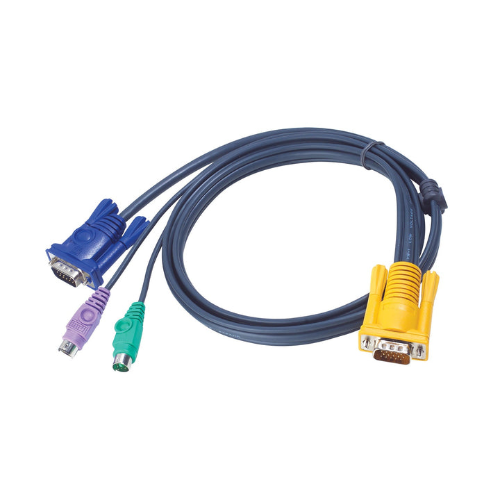 ATEN 2L-5206P 6 m PS/2 KVM cable with 3-in-1 SPHD