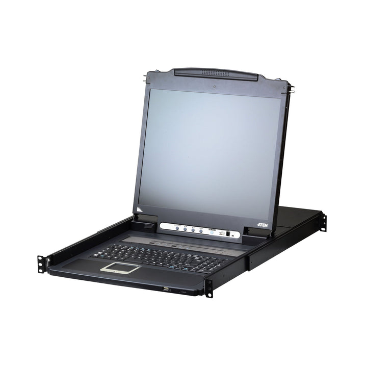 ATEN CL5708i LCD KVM over IP switch with console open