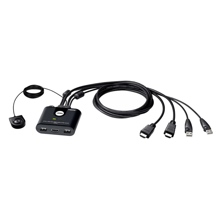ATEN CS22HF 2-port HDMI cable KVM switch with built-in cables