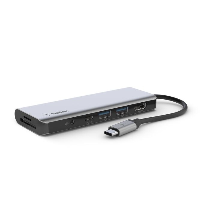 Belkin Connect USB - C 7 - in - 1 Multiport Hub Adapter (AVC009BTSGY)