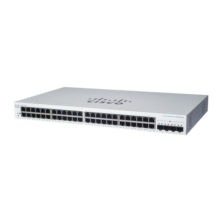 Cisco Business 220 CBS220-48FP-4X 48-Port Gigabit PoE+ 740W, 4x 10G SFP+ Smart Switch