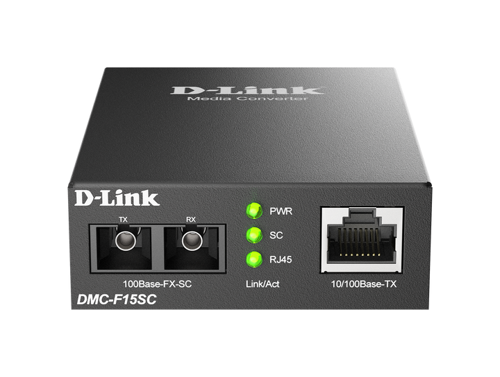 D-Link DMC-F15SC/E Fast Ethernet single-mode media converter - front