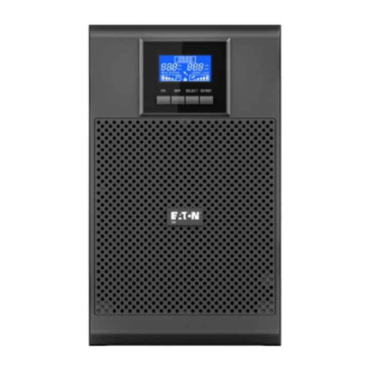 Eaton 9A 3000VA online tower UPS 9A3000I - front with LCD (cropped from Eaton 9A range image)