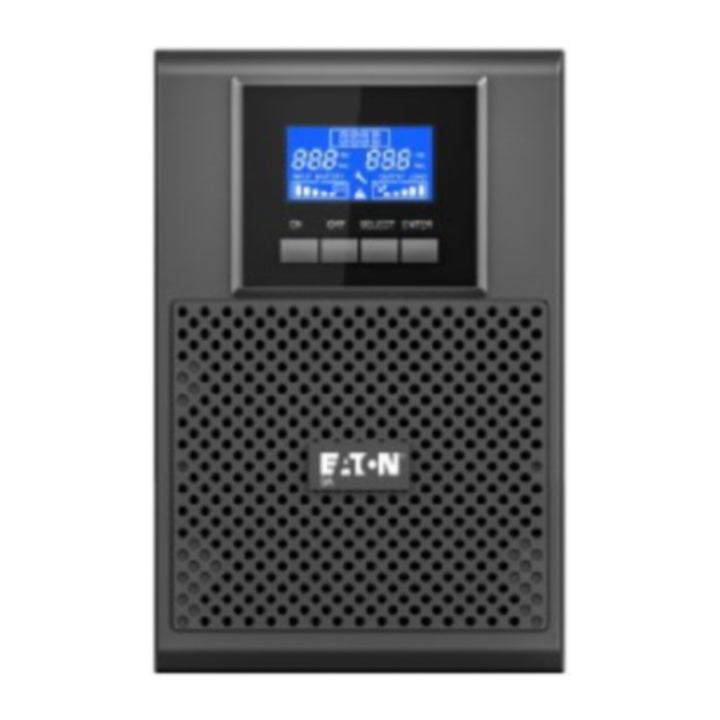 Eaton 9A 1000VA online tower UPS 9A1000I - front with LCD (cropped from Eaton 9A range image)