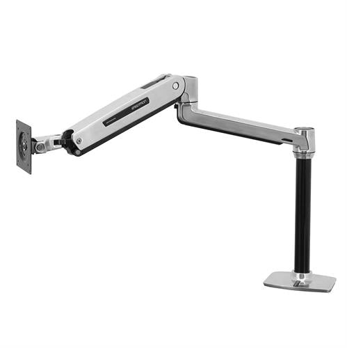 Ergotron LX HD Sit - Stand Desk Arm Polished Aluminum (45 - 384 - 026)