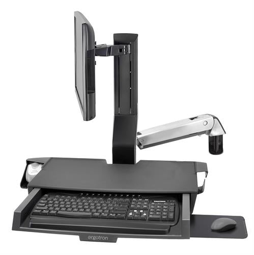 Ergotron SV Combo Arm Worksurface & Pan Polished Aluminum (45 - 583 - 026)