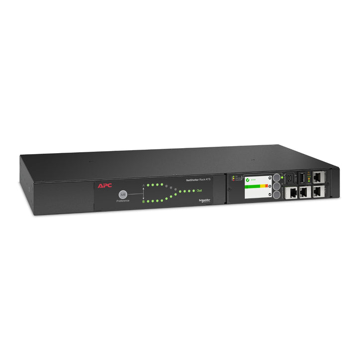 APC NetShelter Rack ATS 1U 16A 230V, 2 C20 In, 8 C13 1 C19 Out - SourceIT