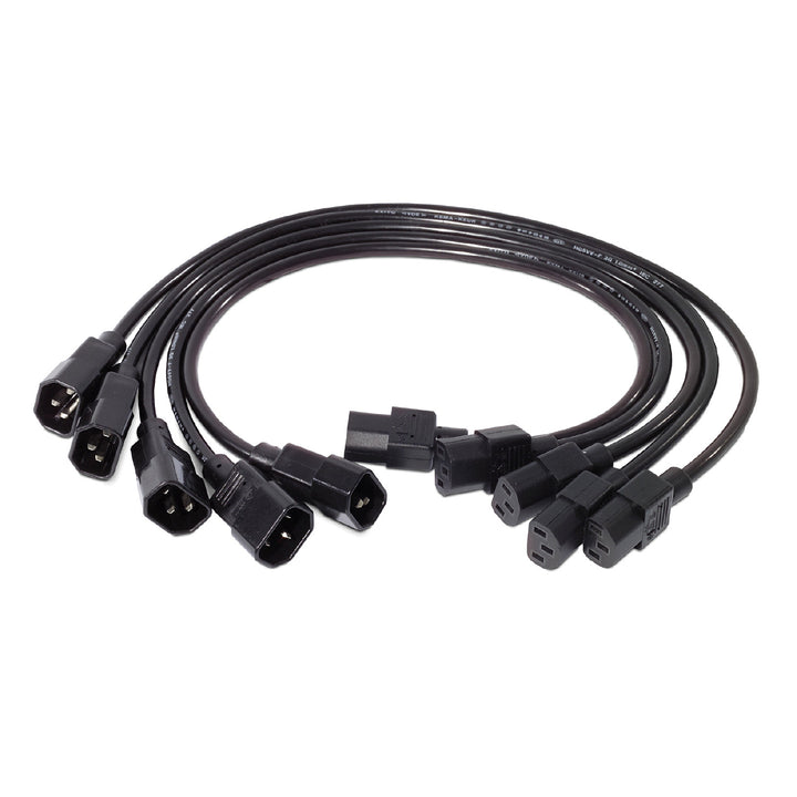 APC NetShelter Power Cord Kit 5 Pack IEC C13 to C14 0.6m Black - SourceIT