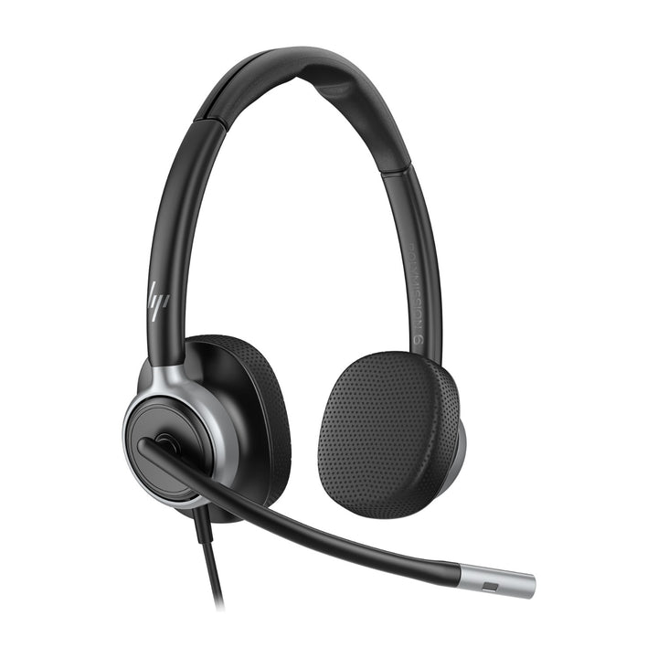 HP Poly Mission 625 Stereo USB Wired Headset Leatherette